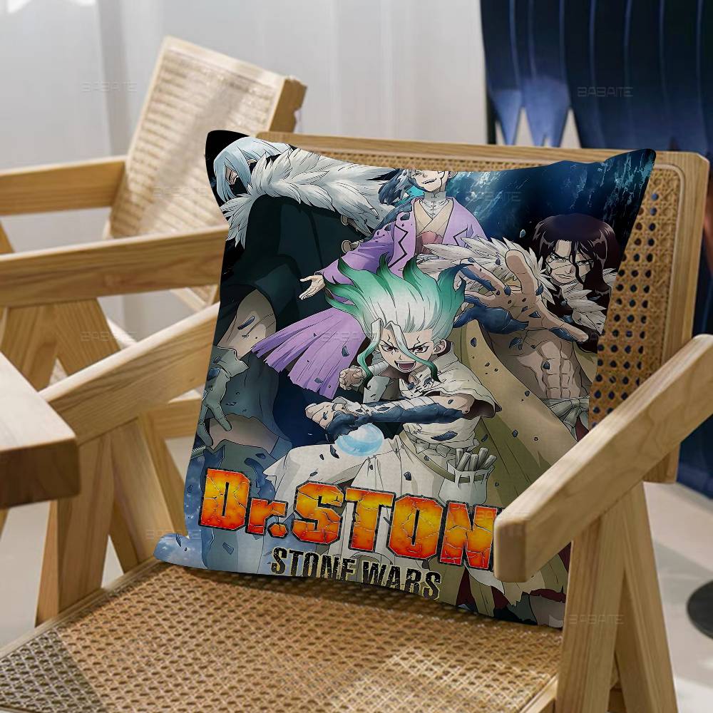 Popular D-Dr S-Stone Sci-Fi Anime Cushion Cover Decorative Pillow Sofa Home Decor Case Pillow Cases
