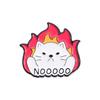 Coleção Fogo Broches de Esmalte This Is Fine Broches Emblema de Lapela Gato Cachorro Café Dados Controle Joias Encorajadoras Presente para Amigos