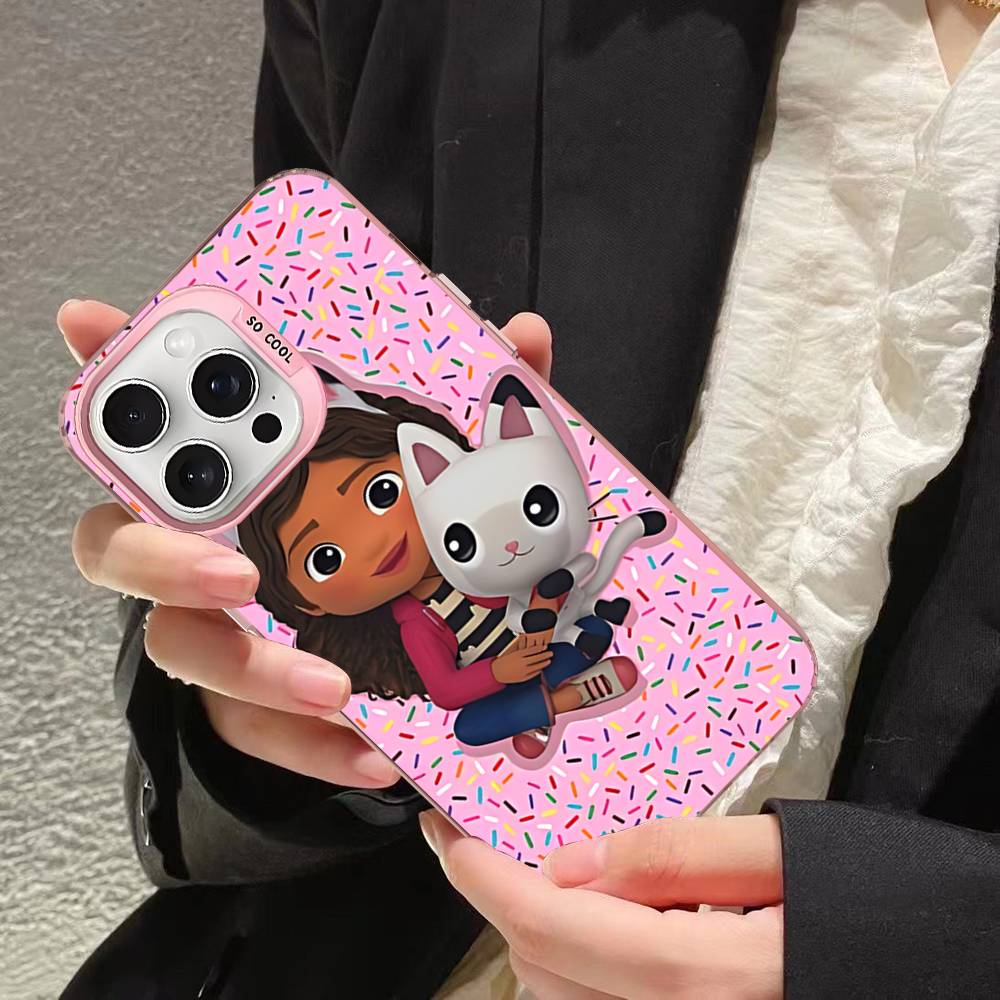 

Cute G-Gabbys D-Dollhouse Phone Case For IPhone 17 16 15 14 11 12 13 Pro Max Plus Pro Colored Silver Cover iPhone 16