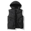 Gilet Matelassé Épais en Duvet et Coton pour Homme avec Col Montant - Vêtement d'Extérieur Automne/Hiver