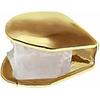 Dhrs 2pcs 14k Gold Plated Mouth Teeth, Flat Teeth, Top Teeth Gold Braces