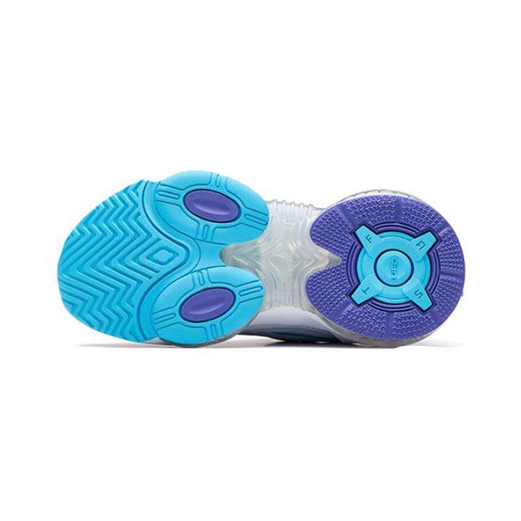 Anta Kids UFO 4.0 Comfortable Cushioning Non-Slip Breathable Lightweight Low-Top Running Shoes Kids Running Shoes White Black Blue 312239908-3