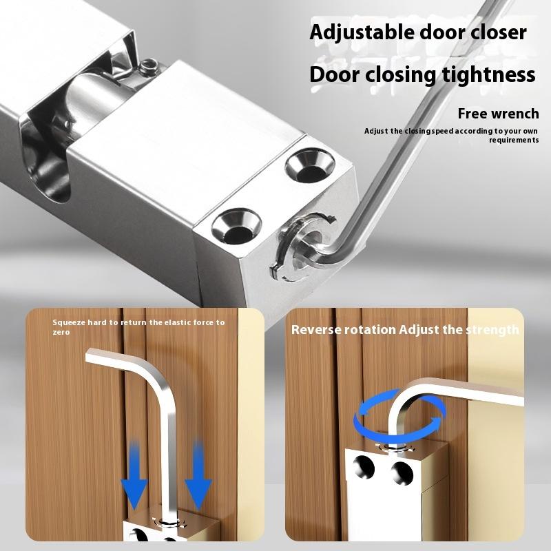 Durable Furniture Door Hardware Automatic Spring Door Closer Adjustable Door Closing Device Security Lock