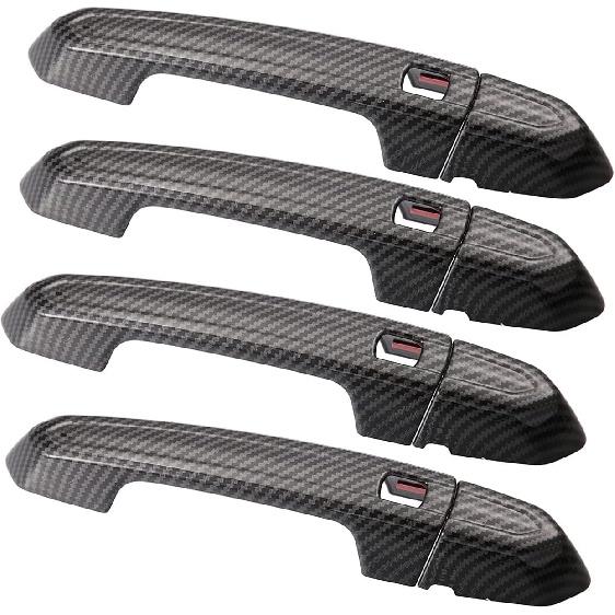 

Unifizz Black Carbon Fiber Door Handle Cover Kit for Cadillac XT4 XT5 XT6 CT4 CT6 CTS ATS XTS 2013-2021 Exterior Outside Front Rear Left Right Door