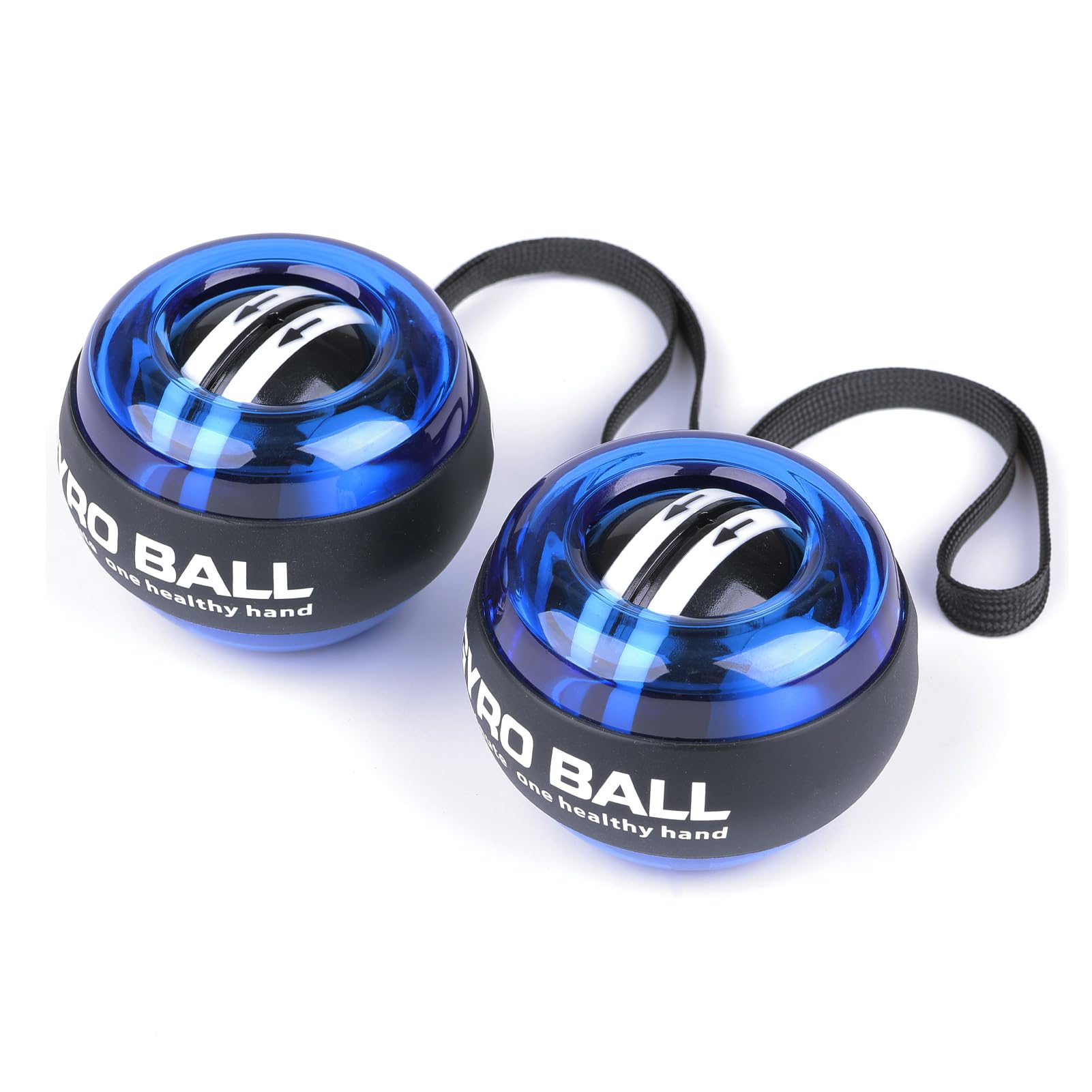 

CAWKAY Power Balls, Set of 2, Snap Balls with Auto-Start Function, Grip Strength Training Balls for Wrist and Forearm Strength (Clear Blue (Set of 2))