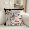 Cute Chibi Neko Cushion Cover Pillowcase Set Pcs x x Breathable Washable Sofa Cushion Cover