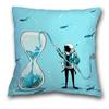 Creative Spaceman Astronaut Pillowcase Blue Green Cushion Cover Sofa Office Seat    Ornament Home Decoration