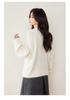 2024 Autumn/Winter Korean High-End Patchwork Gray Sequin Soft Warm Women's Round Neck Sweater