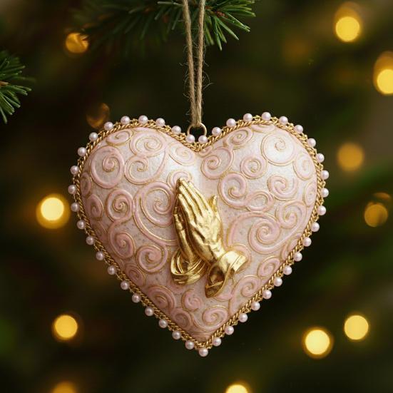 Heart-Shaped Christmas Hanging Ornament Indoor Outdoor Hame Office Holiday Party Xmas Tree