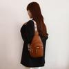 PU Leather Bohemian Chest Bag Solid Color Women's Handbag Unisex Crossbody Backpack  Hiking
