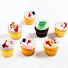 10pcs Resin 2D Christmas Cake Toppers Merry Christmas Santa Claus Tree Deer Cupcake Picks for Xmas Party Decor Supplies