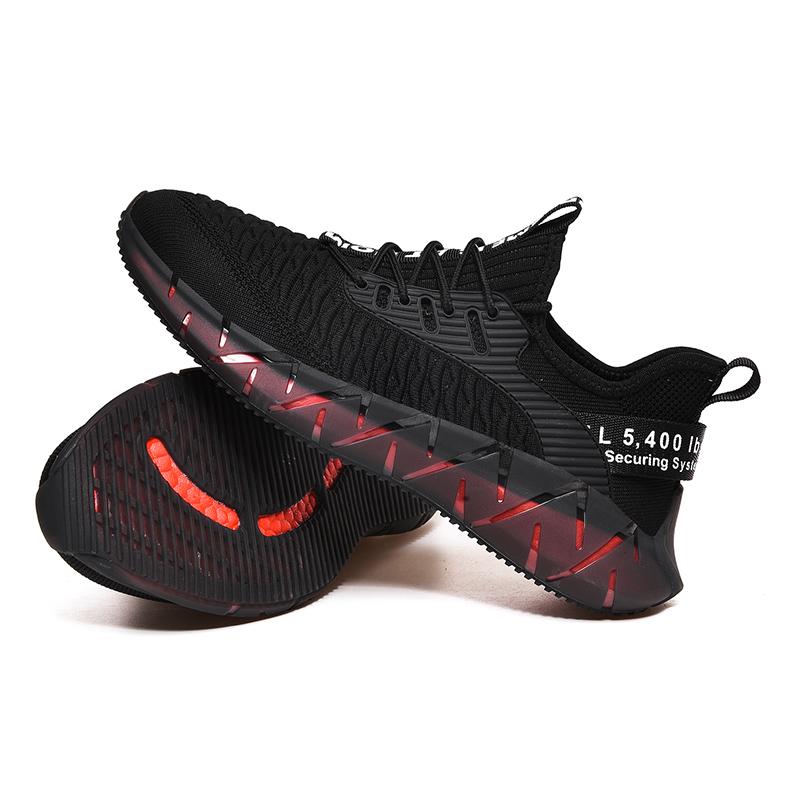 2025 New Lightweight Breathable Flying Woven Coconut Shoes Student Fitness Running Shoes Male Popcorn Soft Sole Sports Shoes