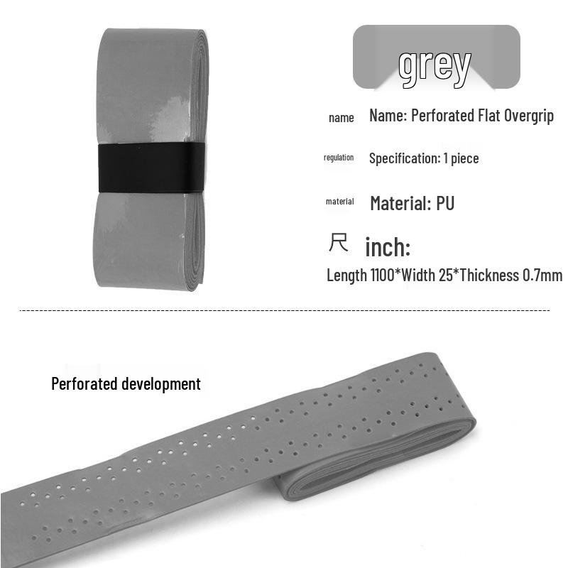 Perforated PU Overgrip: Non-slip Sweatband for Badminton & Tennis Rackets