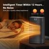 Space Heater, 1500W PTC Fast Portable Electric Heater with 70° Oscillation & Timer for Bedroom