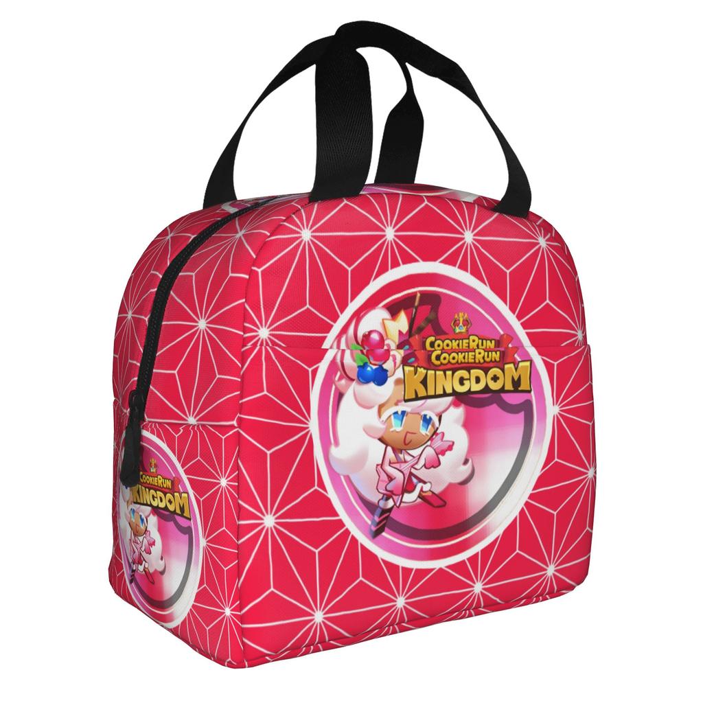 Cartoon Cookie Run Kingdom Game  Insulated Lunch Bags for School Office Anime  Waterproof Cooler Thermal Lunch Box Women Men