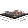 High-End Metal Chess Pieces, Wooden Chessboard, 38Cm/15Inch, Large Foldable Classic Game Collection For Chess Enthusiasts