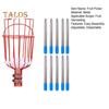 Fruit Picker with Basket Stainless Steel Segmented Long Handle Fruit Harvesting Tool Detachable Multi-purpose Fruit Picker for Avocado Lemon Pear