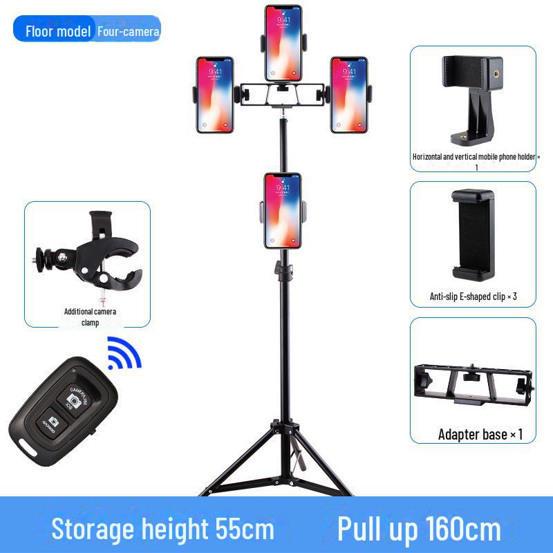 Bluetooth Selfie Floor Tripod for Mobile Phones and Tablets - Ideal for Live Streaming on Douyin and Kuaishou