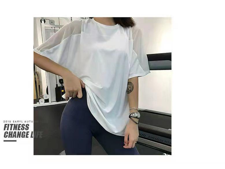 Plus Size Women's Quick-Dry Yoga Top - Short Sleeve, Loose Fit, Summer Running & Fitness T-Shirt