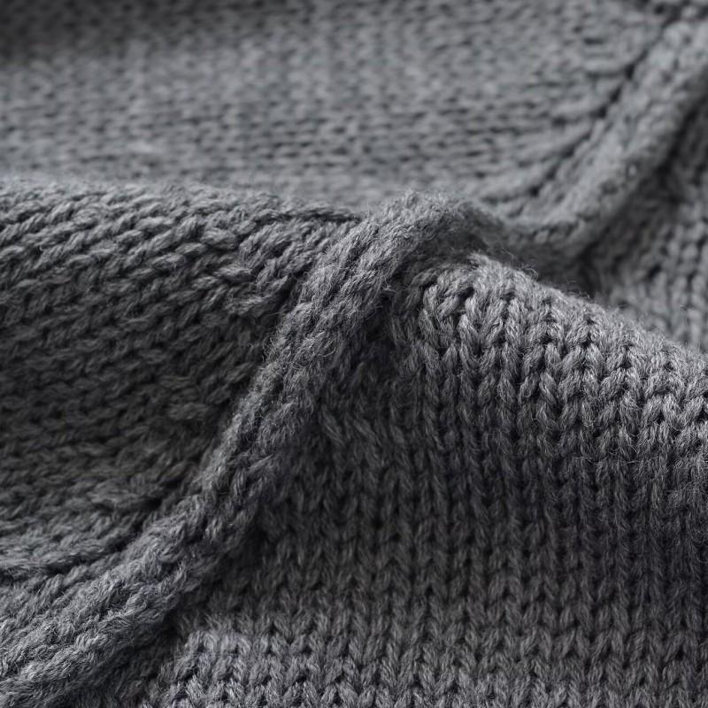 Womens Fashion Casual Simple Classic Versatile Loose Stand Collar Knit Sweater