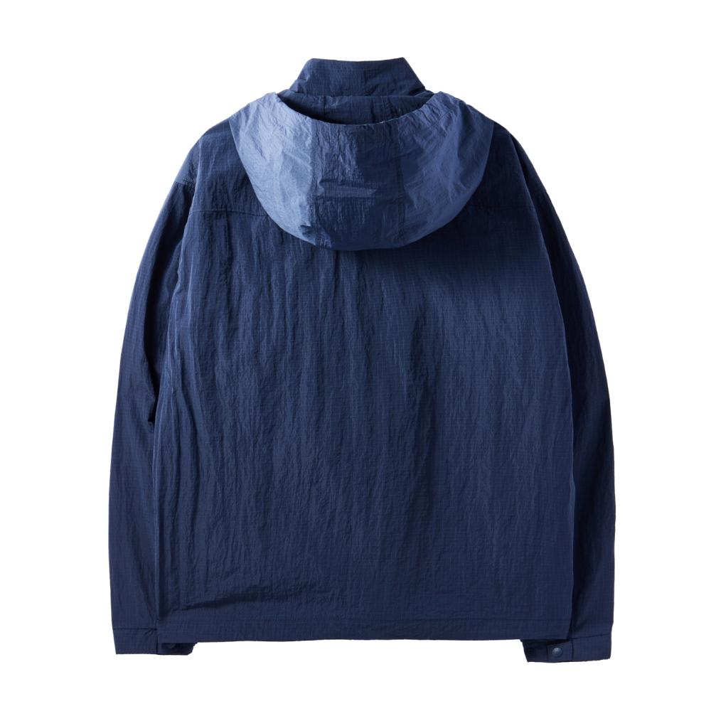Brompton London Ripstop Hooded Jumper - Navy (P242Ujp431)