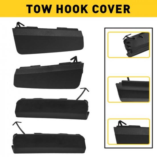 4X Front Left & Right Bumper Tow Eye Hook Cap Cover For - Toyota RAV4