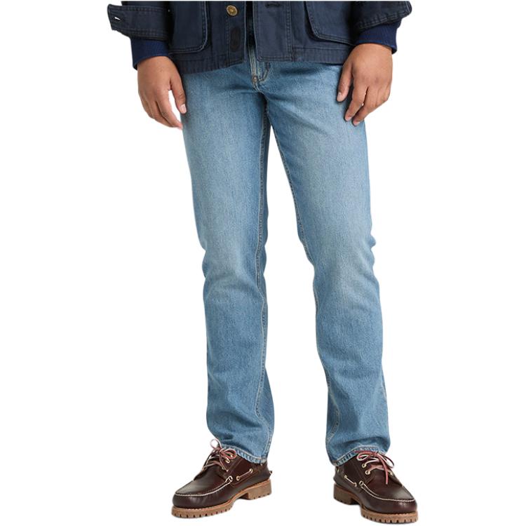 Timberland SS26 Solid Color Breathable Straight Leg Skin-Friendly Jeans Men jeans A6GM7-BQ8