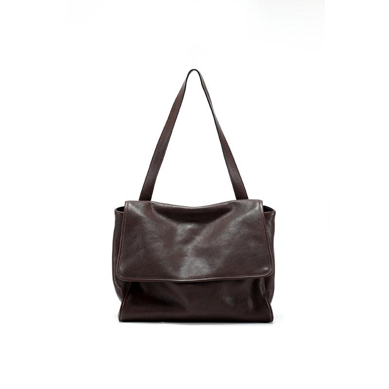 2025 Layer Cowhide Clamshell Messenger Bag