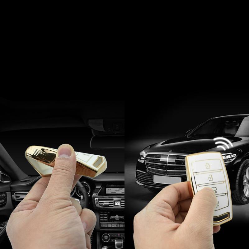 4 Buttons Soft Tpu Car Smart Key Case Cover For Hyundai Genesis G70 G80 Eq900 G90 Auto Key Fob Shell Protector Accessories