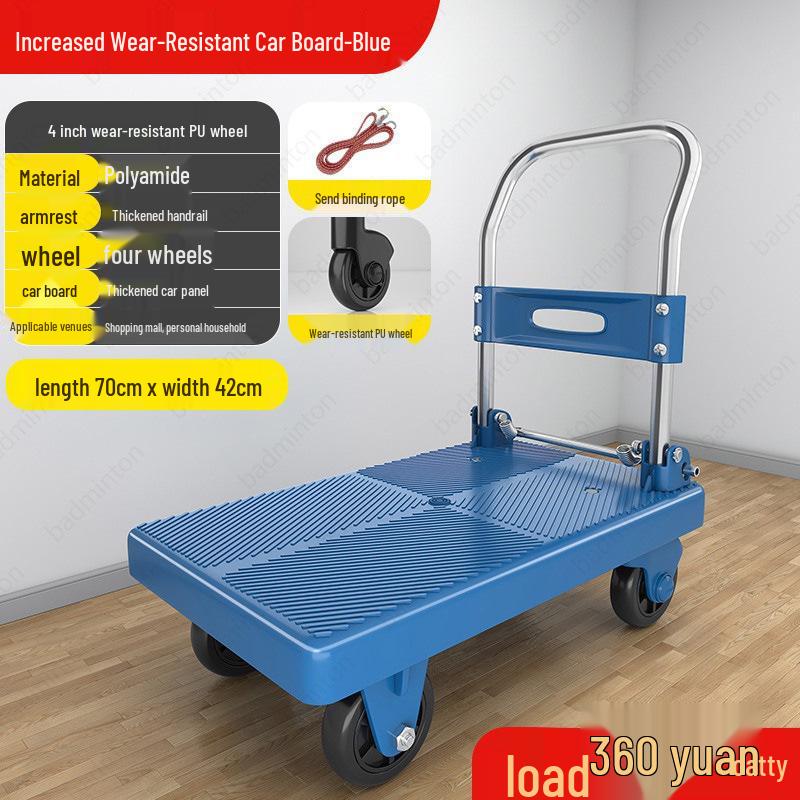 Lightweight Portable Folding Hand Cart for Moving and Delivery, Small Flatbed Truck for Household Use, Free Shipping