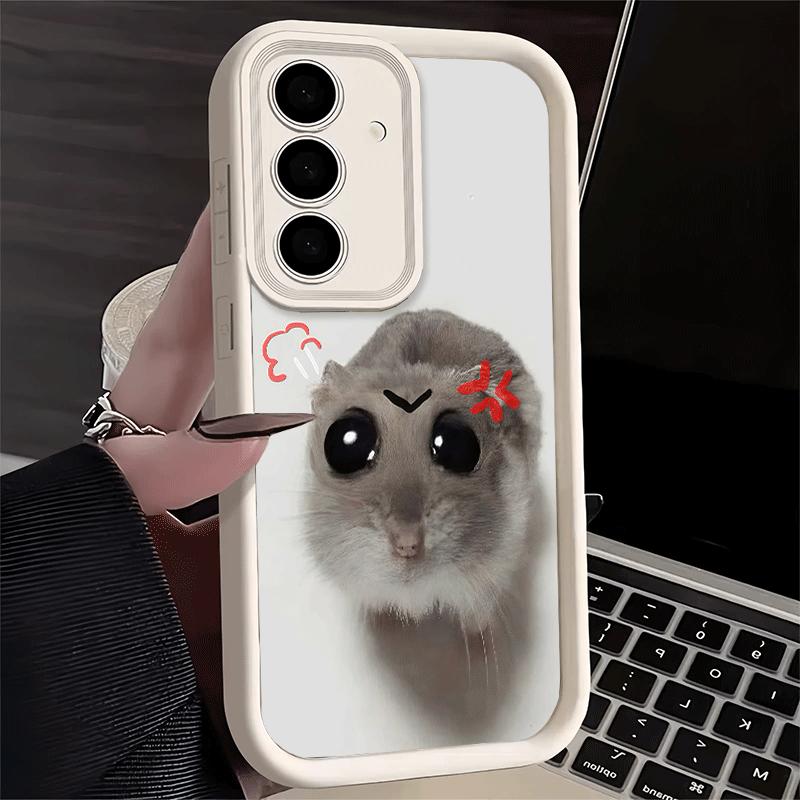 Phone Case for Samsung Galaxy A17 A16 A15 A14 A13 Funny Sad Hamster Meme A56 A36 A26 A55 A35 A25 A54 A34 A24 A53 A33 A23 A07 A06