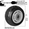Silent, Lightweight Rubber Caster Wheel with Brake - 3", 4", 5" Options for Handcart/Trailer