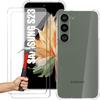 Soft Protective Case for Samsung Galaxy S23 - E.F.CONNECTION - Transparent - 2 Tempered Glasses Included