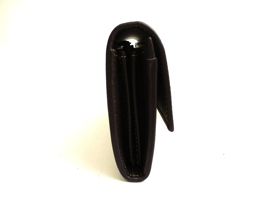 Authentic GUCCI Beige GG Canvas Dark Brown Leather Heart Motif Flap Wallet #b093  Open box