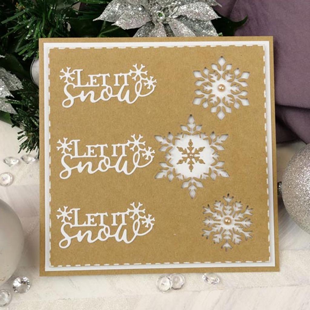Christmas Snowflake Cutting Dies Stencils Carbon Steel Die Cut Template for Card Making Album Scrapbooking Embellishment