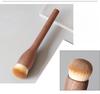 Large Vintage Walnut Wood 6-Piece Face Makeup Powder Brush Set Nylon Vegan Wood Handle Customizable Travel-Friendly Makeup