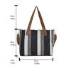 Women's Large Capacity Tote Bag Striped Crossbody Canvas Bag 2026 New Trendy Versatile Class Commuting Shoulder Bag