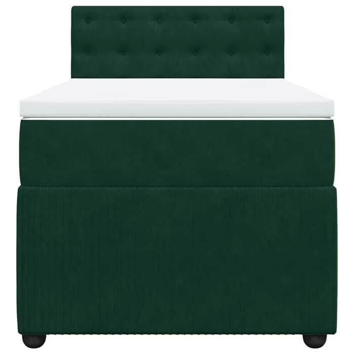 Maison Exclusive - Sommier à lattes de lit avec matelas Vert foncé 90x200 cm
