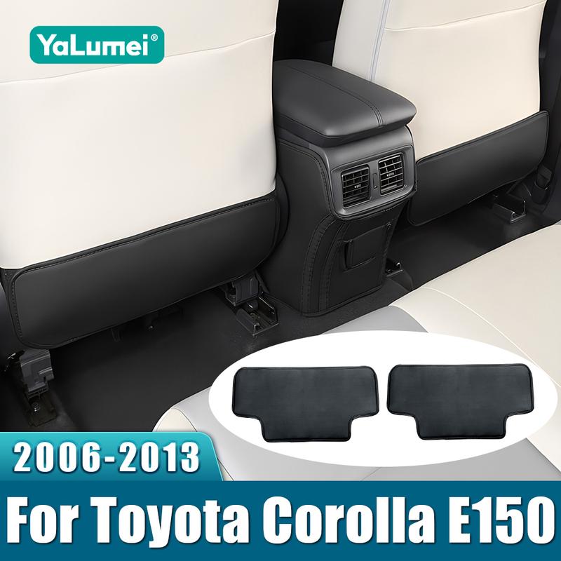 2PCS Car Seat Back Anti-Kick Mat Cushion Pads For Toyota Corolla E140 E150 2006 2007 2008 2009 2010 2011 2012 2013 Accessories