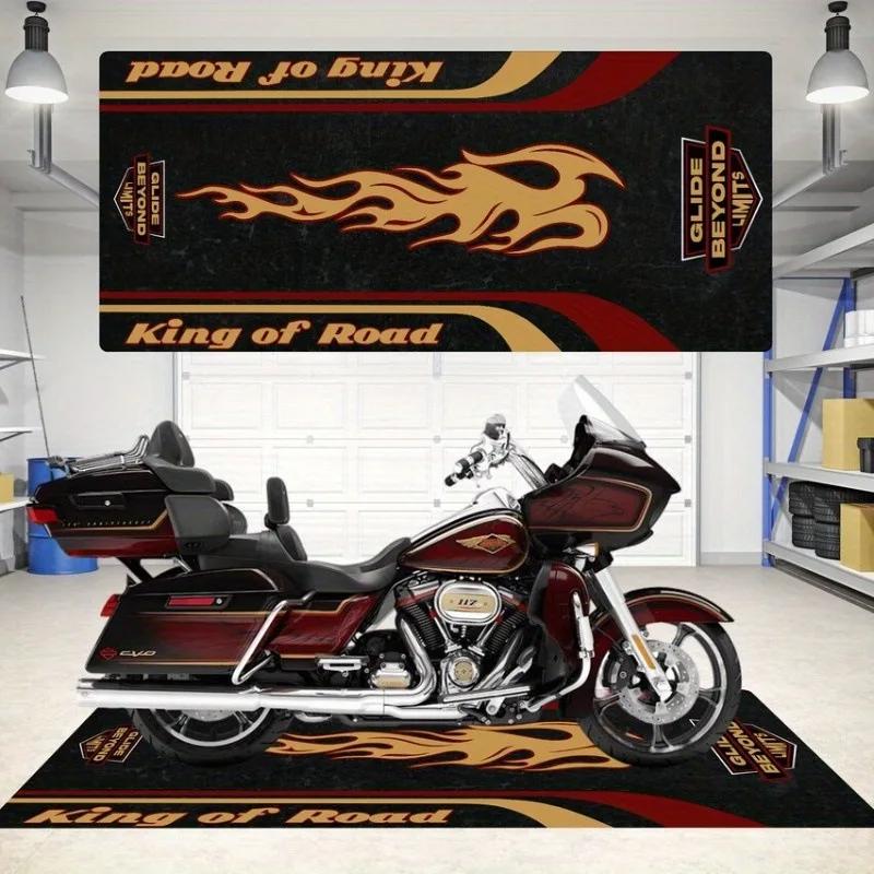 Motorcycle Display Floor Mat, Dirt-Resistant Home Decoration, Corridor And Passageway Carpet, Room Bedside Blanket