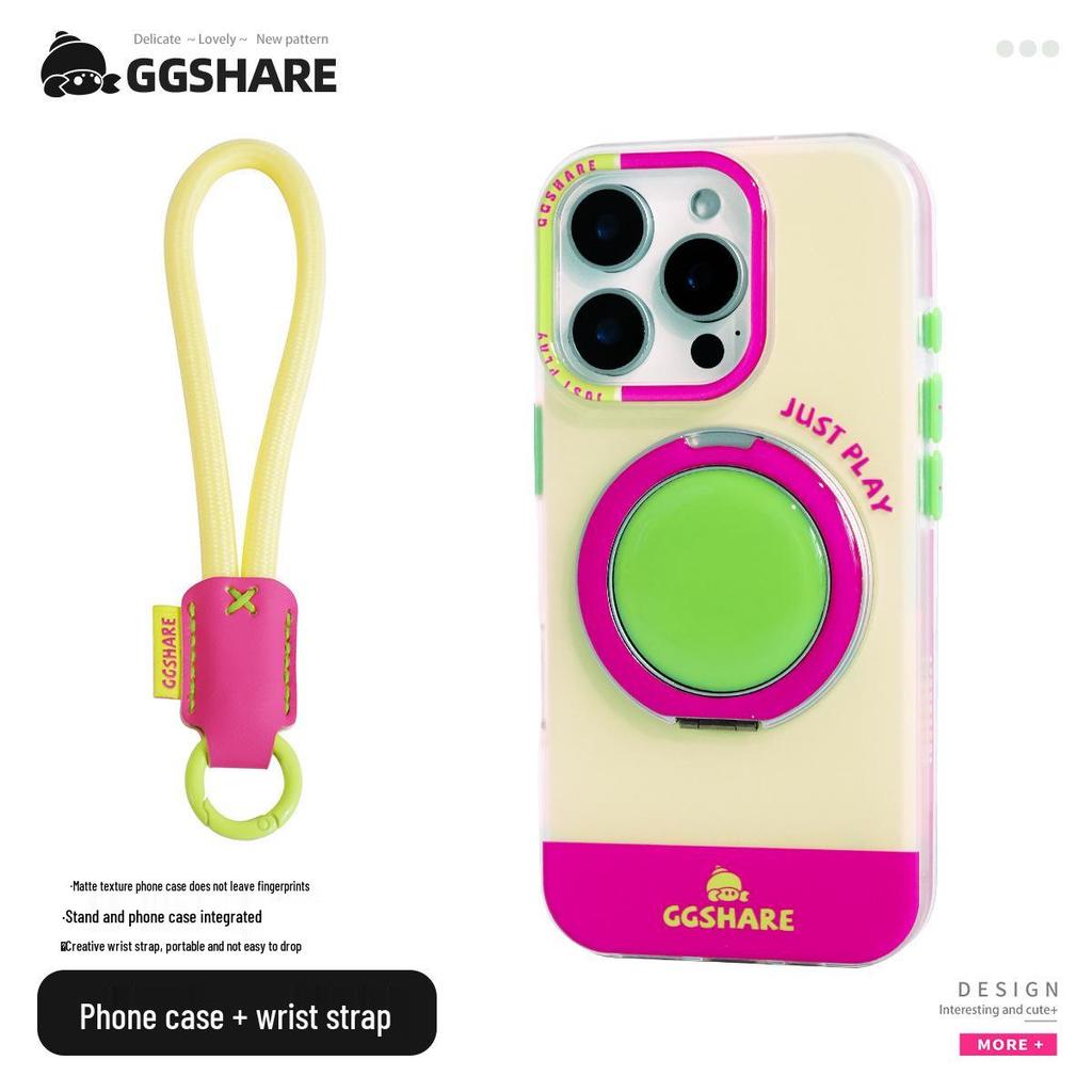 Hermit Crab Colorblock 360 Rotating Stand Case for iPhone 17/16 Pro Max