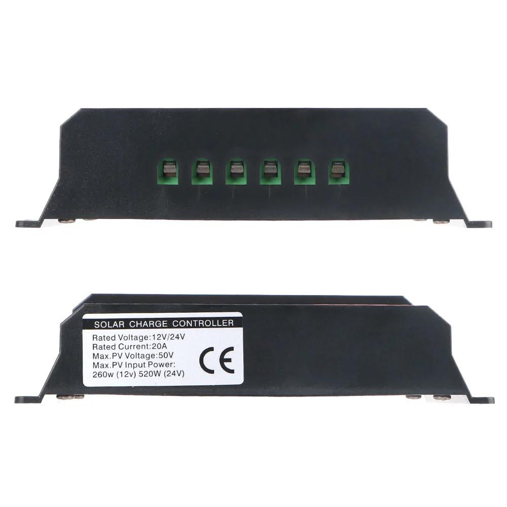 LCD Accessories 10A, 10A 20A 30A 12V 24V Automatic Identification Solar Controller Photovoltaic Regulator Color Screen Timer