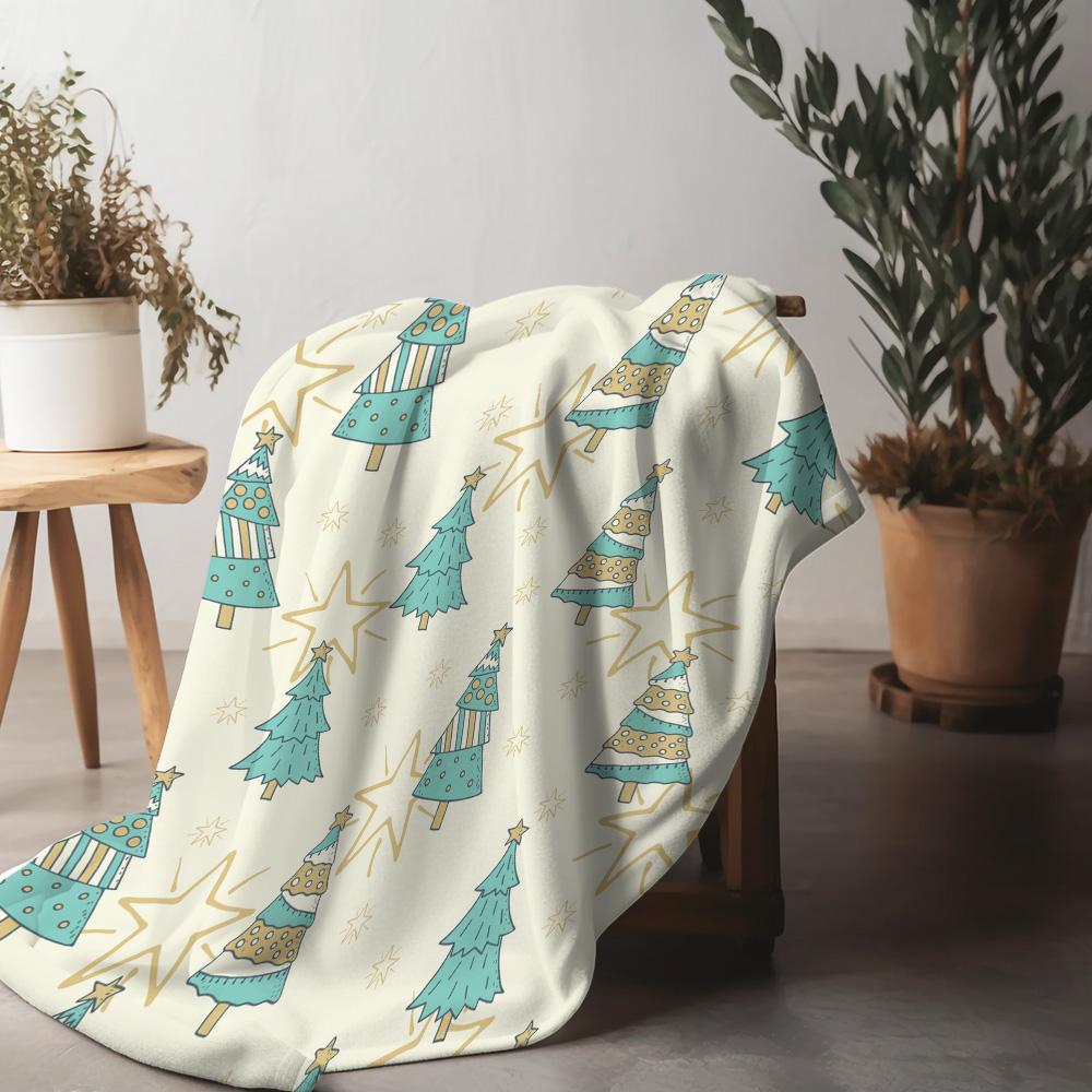 

Cozy Throw Blanket Soft Warm Fuzzy Bedspread Living Room Decor Home Gift Lightweight Plush Blanket 75x90cm