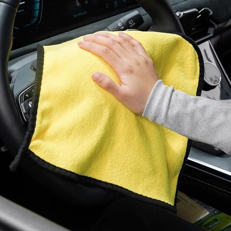 Professional Car Wiping Cloth Plush Coral Fleece Detailing Cleaning Cloth for Spotless Finish On Paintwork Glass
