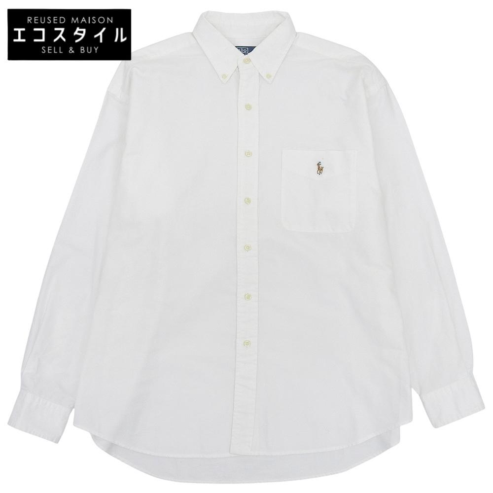 POLO RALPH LAUREN THE BIG SHIRT Button-Down Oxford Shirt, Men's, White, Size M tops M whiteUsed