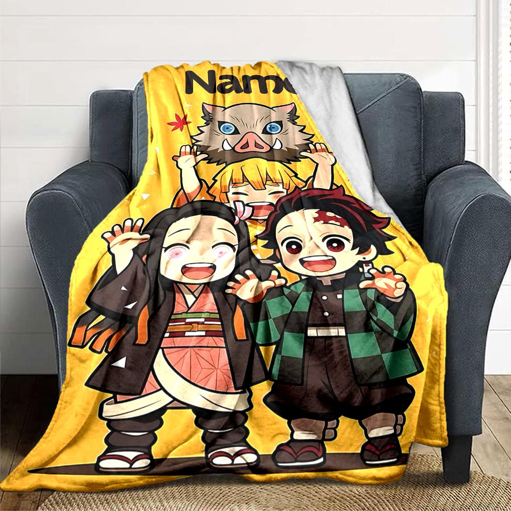 Custom Name Flame Passion Name'S Journey Party Blanket For Couch Bed Plush Cozy Fuzzy Blanket Super Soft Warm Blankets For Fall And Winter 0916304