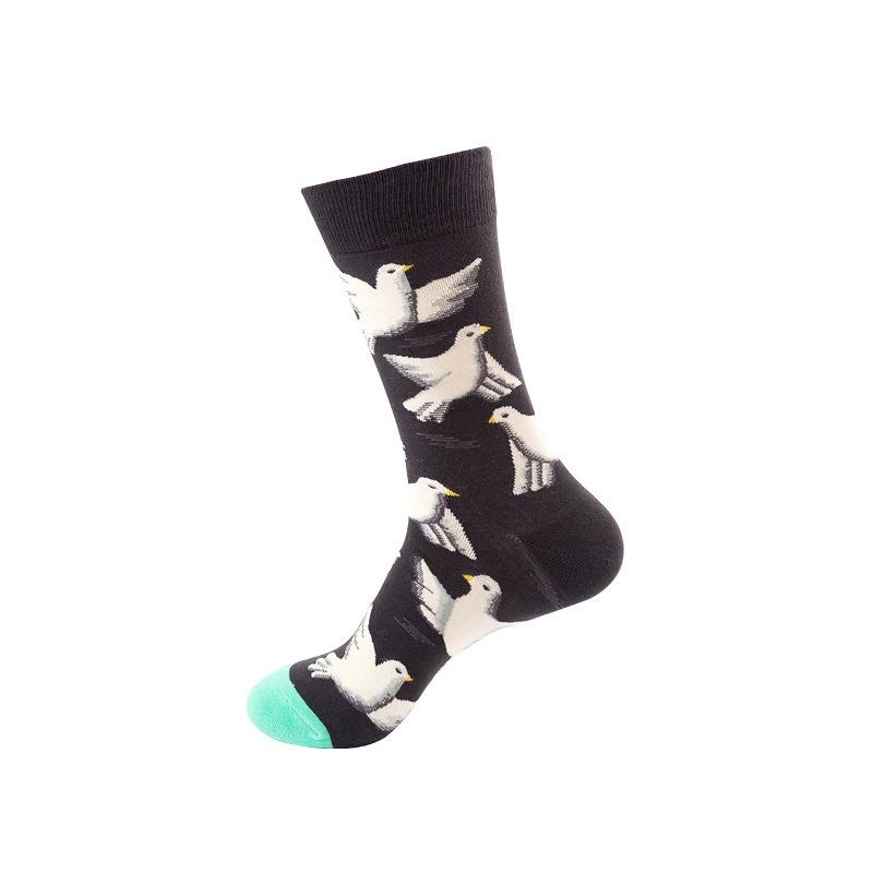 New Women Flower Plant Socks Collection Kawaii Casual Female Cotton Sock Literary Men Sock