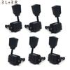 1:15 6 Vintage Jade Electric Guitar Tuning Pegs Semi-closed Acoustic Guitar Tuning Pegs Precise String Tuning; 8mm Hole Diameter