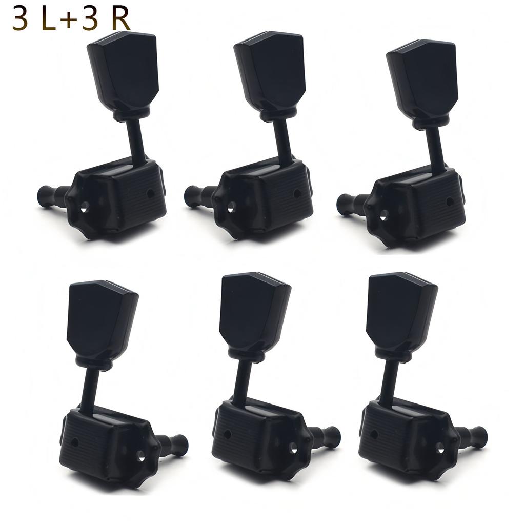 1:15 6 Vintage Jade Electric Guitar Tuning Pegs Semi-closed Acoustic Guitar Tuning Pegs Precise String Tuning; 8mm Hole Diameter