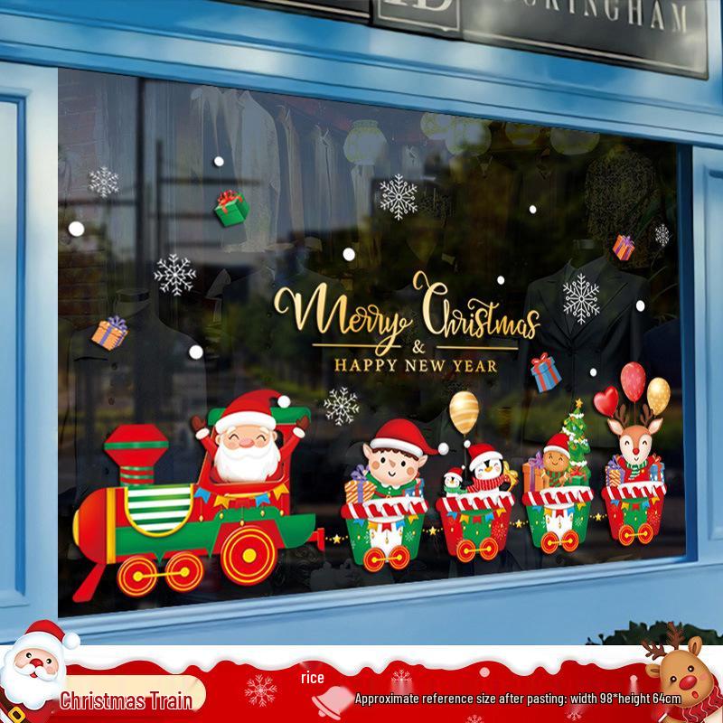 Santa Claus Window Cling Christmas Decoration Decal